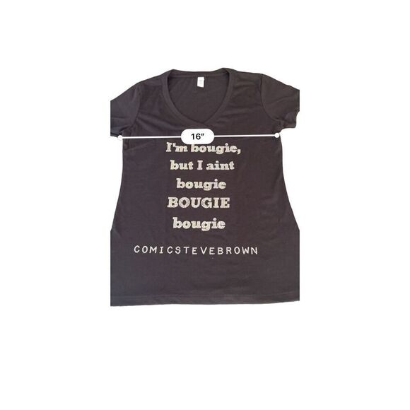 I am bougie, but I ain't bougie, Bougie rhinestones tee size Medium - Picture 4 of 6